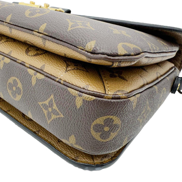 LOUIS VUITTON Metis Pochette Reverse Monogram Canvas Crossbody Bag Brown