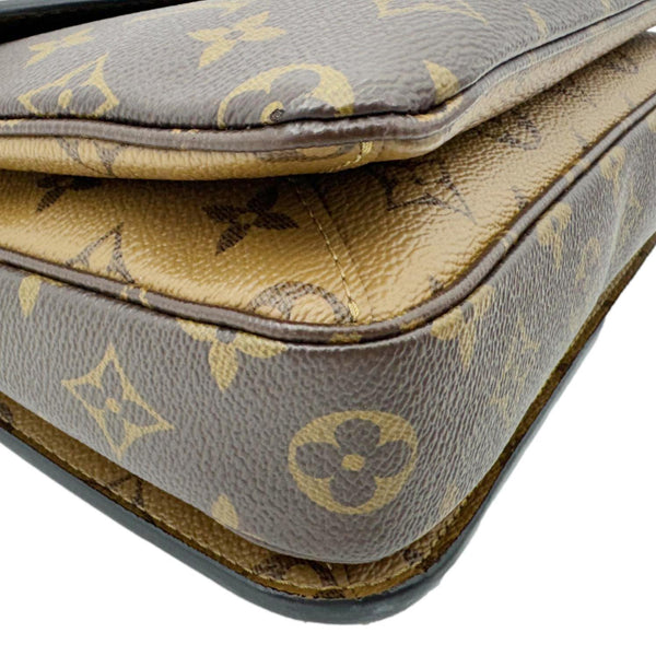 LOUIS VUITTON Metis Pochette Reverse Monogram Canvas Crossbody Bag Brown