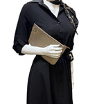 LOUIS VUITTON Empreinte Leather Wristlet Beige