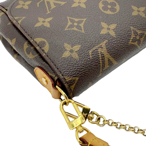 LOUIS VUITTON Favorite PM Monogram Canvas Shoulder Bag Brown