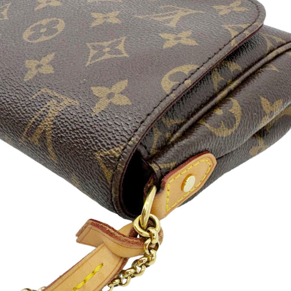 LOUIS VUITTON Favorite PM Monogram Canvas Shoulder Bag Brown