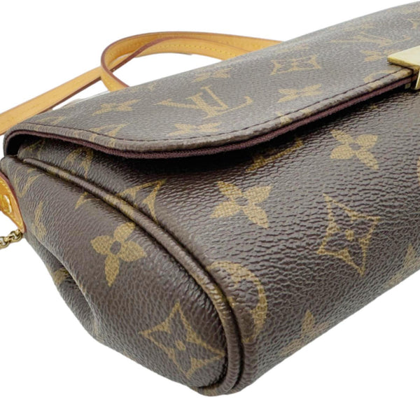 LOUIS VUITTON Favorite PM Monogram Canvas Shoulder Bag Brown