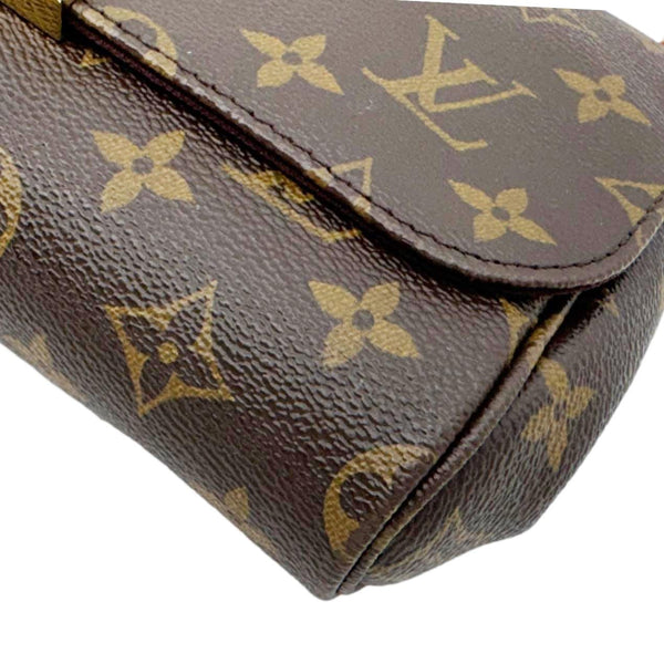 LOUIS VUITTON Favorite PM Monogram Canvas Shoulder Bag Brown