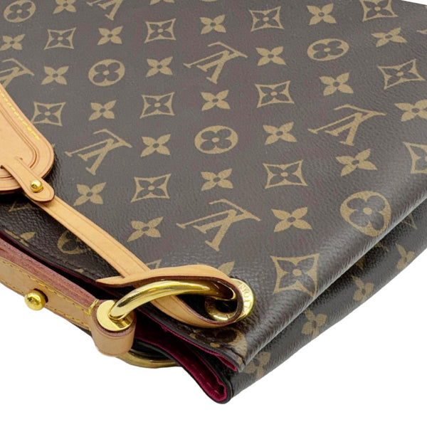 LOUIS VUITTON Graceful MM Monogram Canvas Shoulder Bag Brown