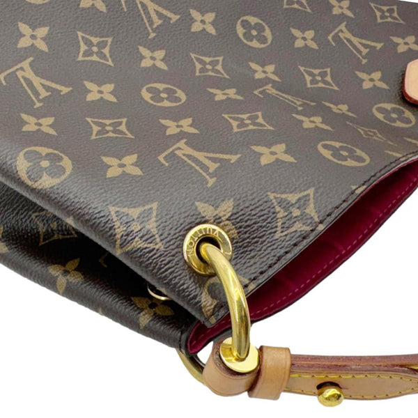 LOUIS VUITTON Graceful MM Monogram Canvas Shoulder Bag Brown