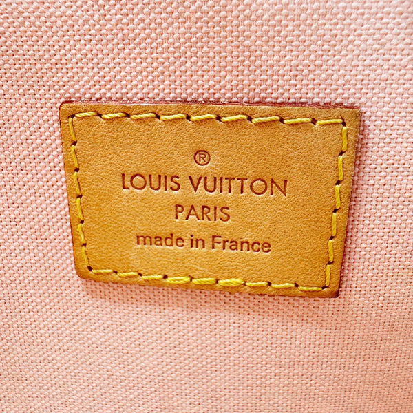 LOUIS VUITTON Croisette Damier Azur Satchel Crossbody Bag Rose Ballerine