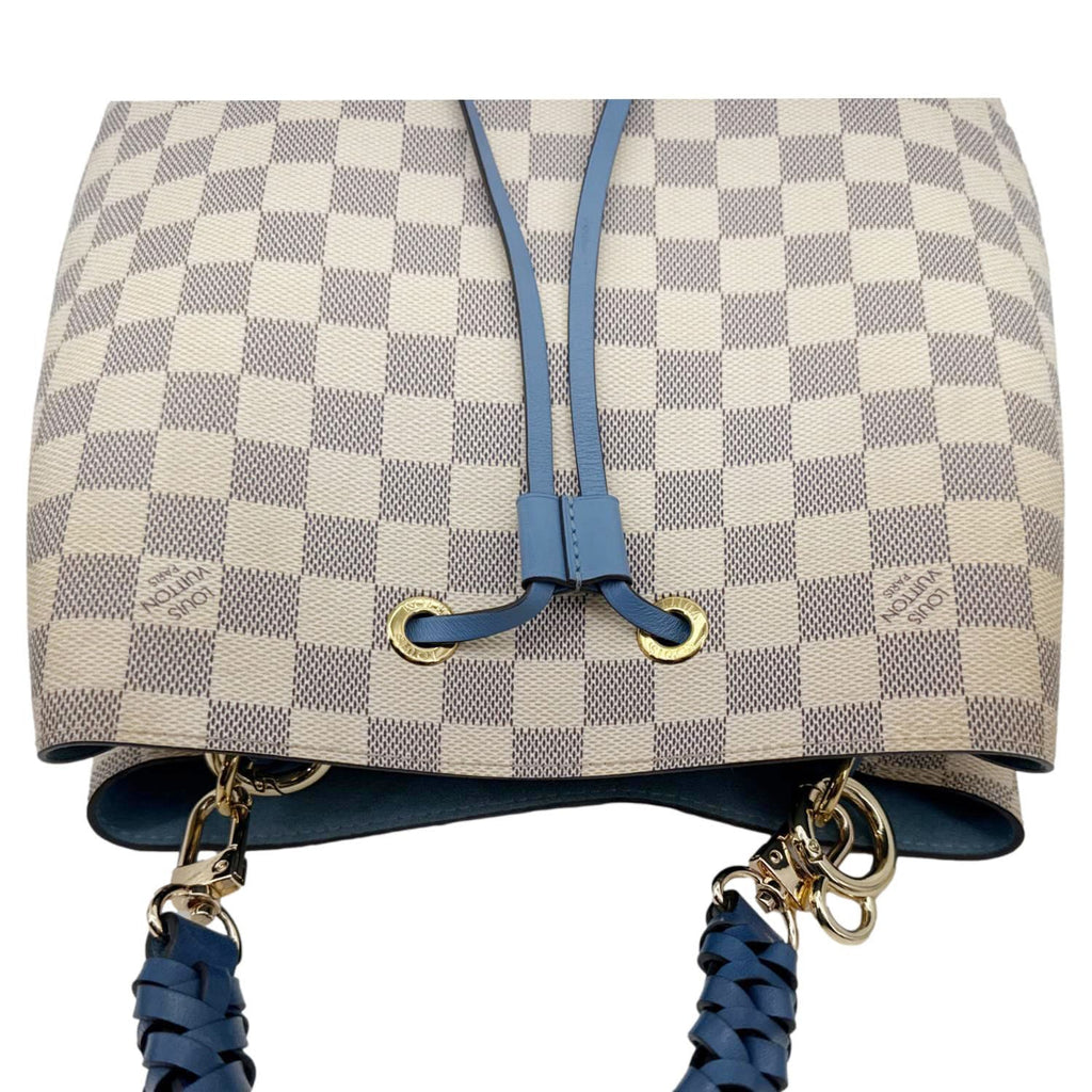 LOUIS VUITTON Neonoe MM Damier Azur Shoulder Bag Blue