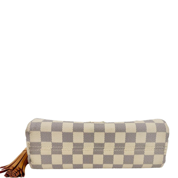 LOUIS VUITTON Croisette Damier Azur Satchel Crossbody Bag Rose Ballerine