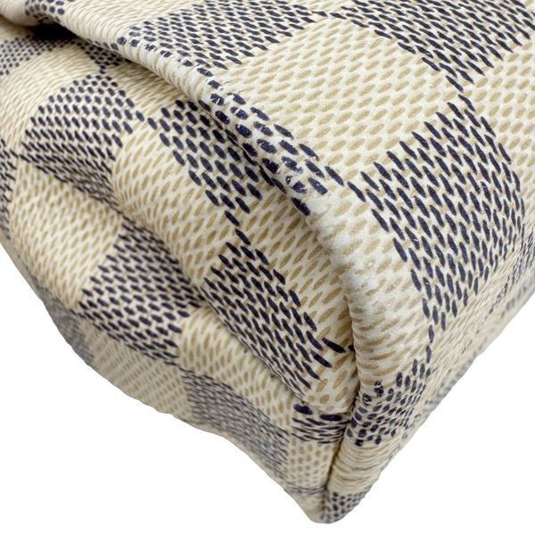 LOUIS VUITTON Croisette Damier Azur Satchel Crossbody Bag Rose Ballerine