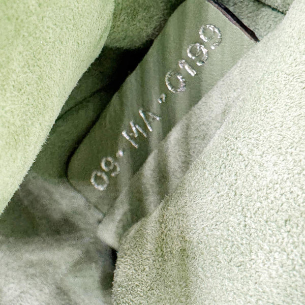 CHRISTIAN DIOR Saddle Leather Satchel Bag Green