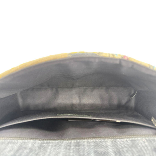 CHANEL Single Flap Jumbo Patchwork Tweed Crossbody Bag Multicolor