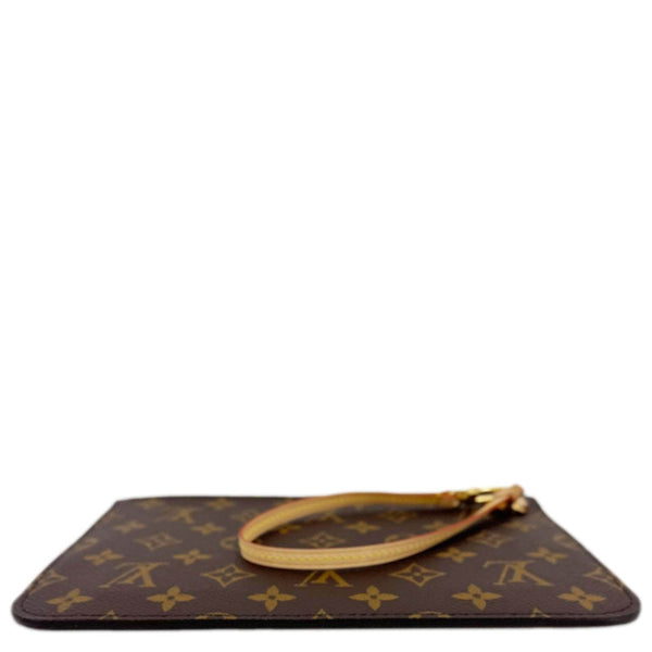 LOUIS VUITTON Neverfull Monogram Canvas Pochette Wristlet Pouch Pivoine