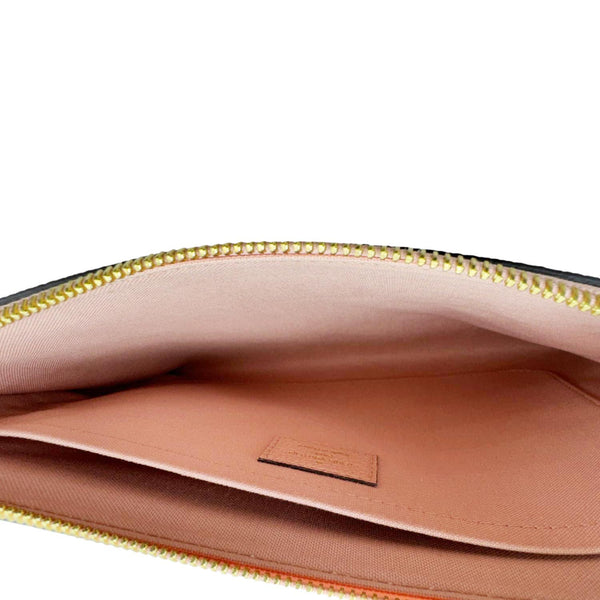 LOUIS VUITTON Daily Pouch Empreinte Leather Clutch Rose Poudre