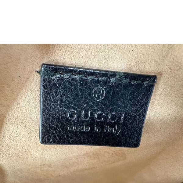 GUCCI GG Marmont Mini Round Leather Crossbody Bag Black 550154