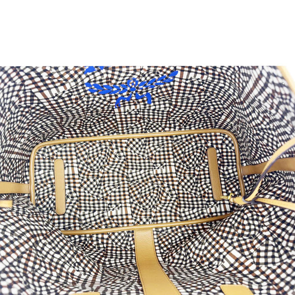 MCM Reversible Liz Large Visetos Canvas Shopper Tote Bag Cognac