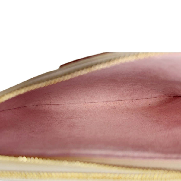 LOUIS VUITTON Double Zip Pochette Damier Azur Crossbody Bag Rose Ballerine