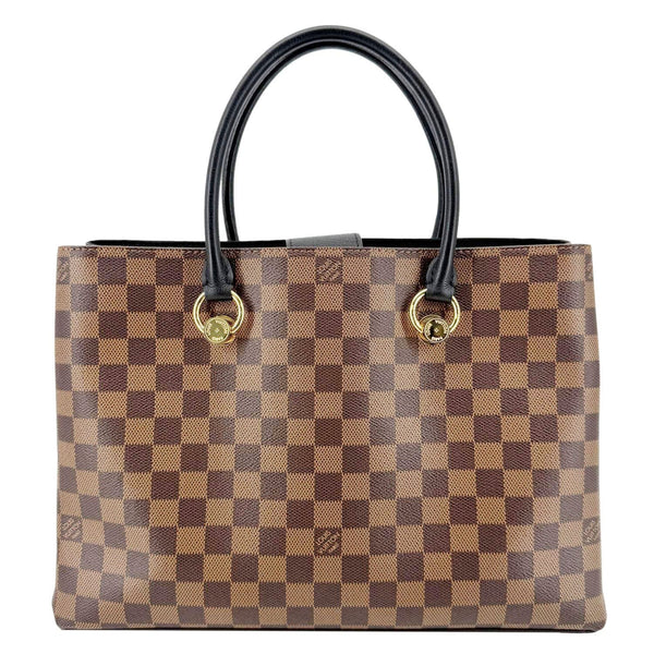 LOUIS VUITTON LV Riverside Damier Ebene Tote Bag Brown