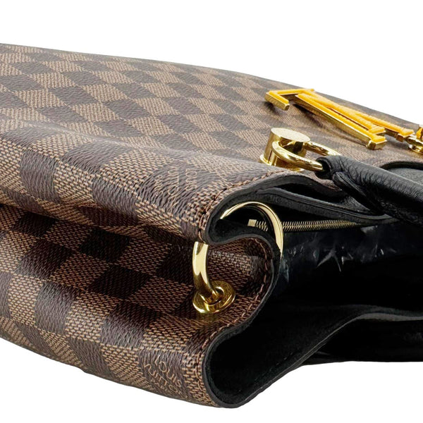 LOUIS VUITTON LV Riverside Damier Ebene Tote Bag Brown