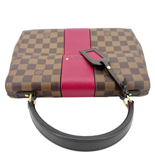 LOUIS VUITTON Bond Street MM Damier Ebene Satchel Bag Red