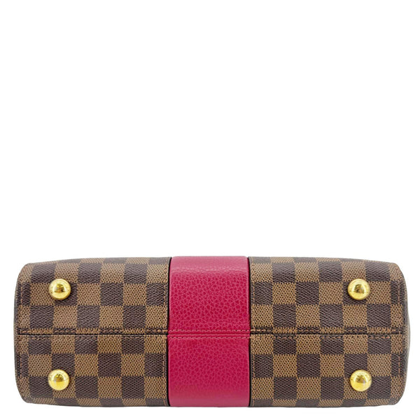 LOUIS VUITTON Bond Street MM Damier Ebene Satchel Bag Red