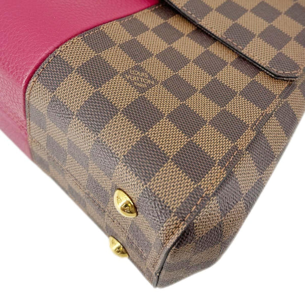LOUIS VUITTON Bond Street MM Damier Ebene Satchel Bag Red