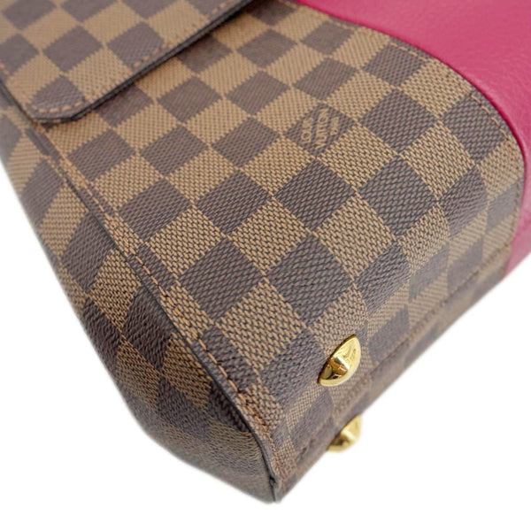 LOUIS VUITTON Bond Street MM Damier Ebene Satchel Bag Red