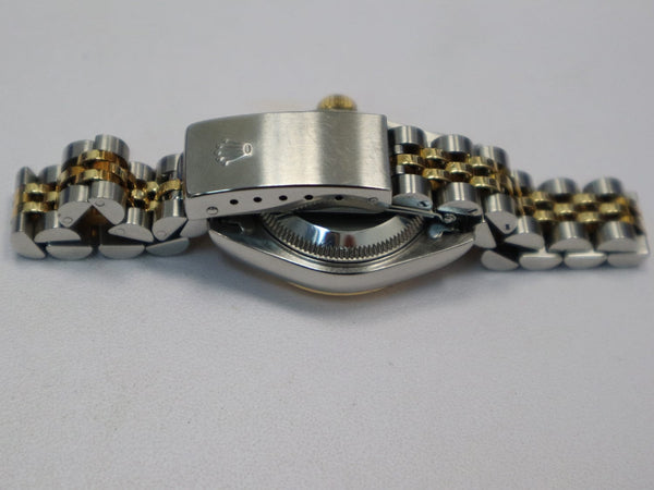 ROLEX Oyster Perpetual Stainless Steel 26mm Datejust Watch 69173 18K Yellow Gold