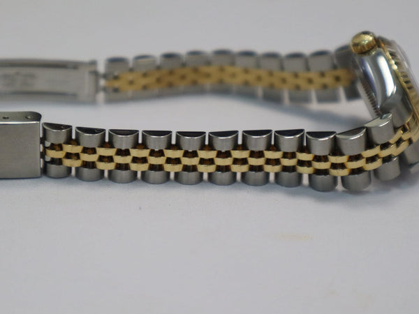 ROLEX Oyster Perpetual Stainless Steel 26mm Datejust Watch 69173 18K Yellow Gold