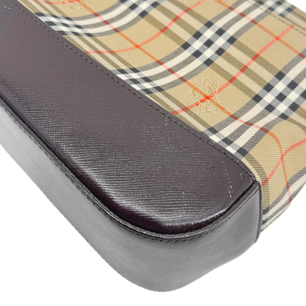 BURBERRY 20th Century Haymarket House Check Canvas Tote Bag Beige