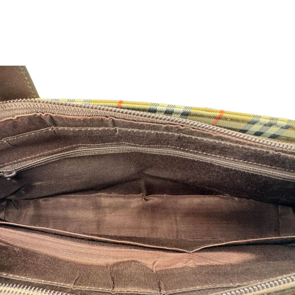 BURBERRY 20th Century Haymarket House Check Canvas Tote Bag Beige