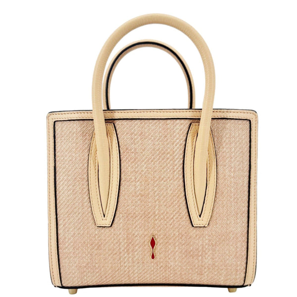 CHRISTIAN LOUBOUTIN Mini Paloma Canvas Tote Bag Peach
