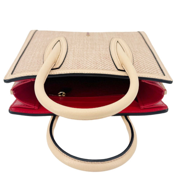 CHRISTIAN LOUBOUTIN Mini Paloma Canvas Tote Bag Peach