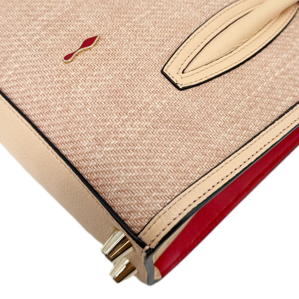 CHRISTIAN LOUBOUTIN Mini Paloma Canvas Tote Bag Peach