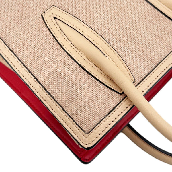 CHRISTIAN LOUBOUTIN Mini Paloma Canvas Tote Bag Peach