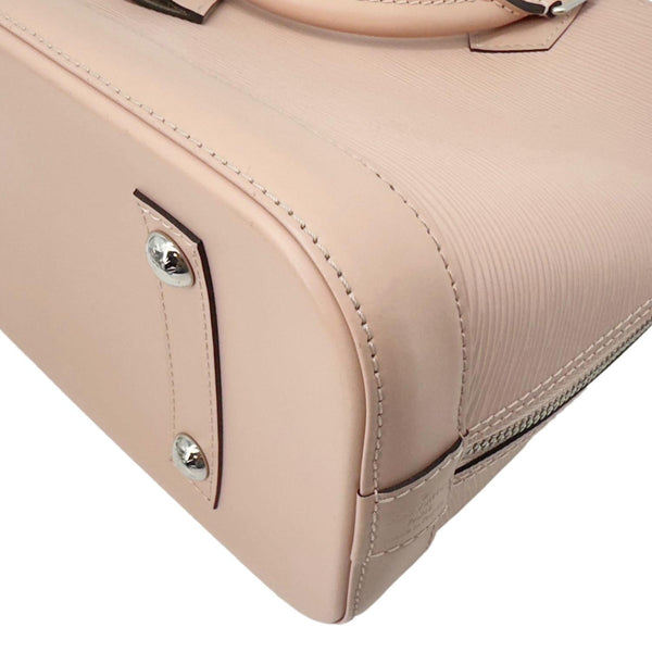 LOUIS VUITTON Alma PM Epi Leather Satchel Bag Pink