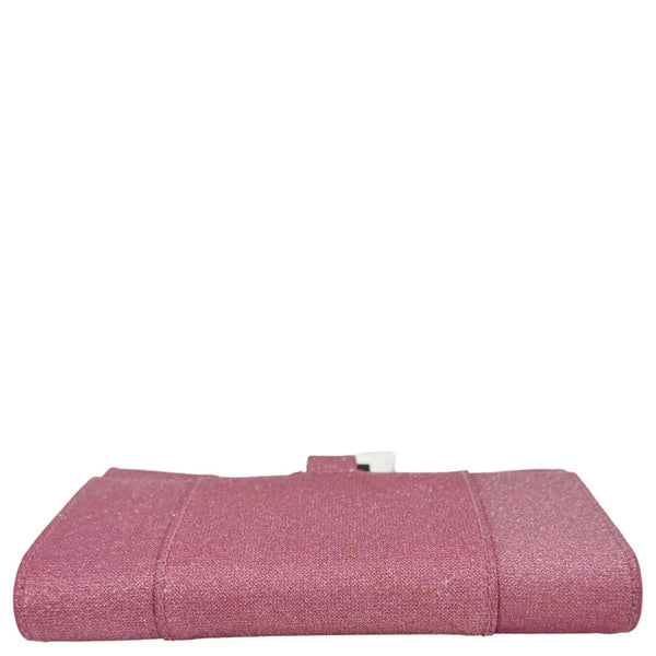 BALENCIAGA Hourglass Leather Wallet On Chain Shoulder Bag Pink