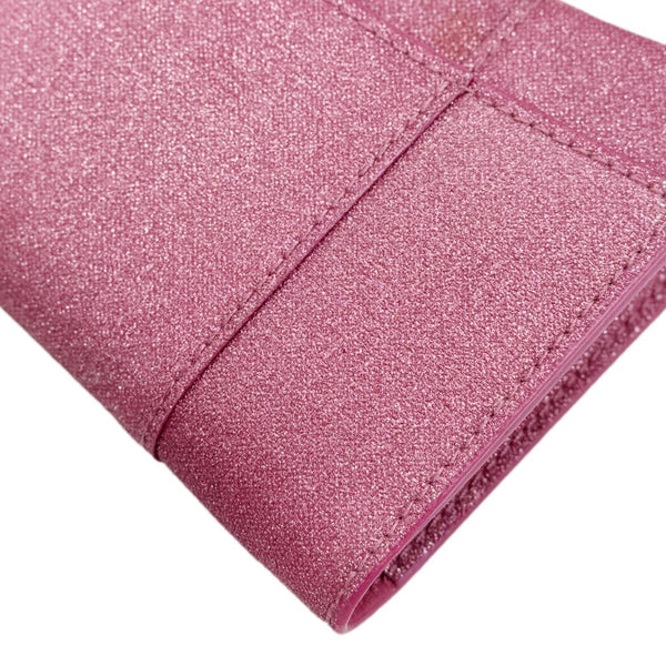 BALENCIAGA Hourglass Leather Wallet On Chain Shoulder Bag Pink