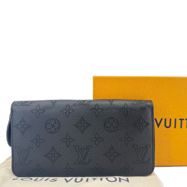 LOUIS VUITTON Mahina Perforated Leather Zippy Wallet Black