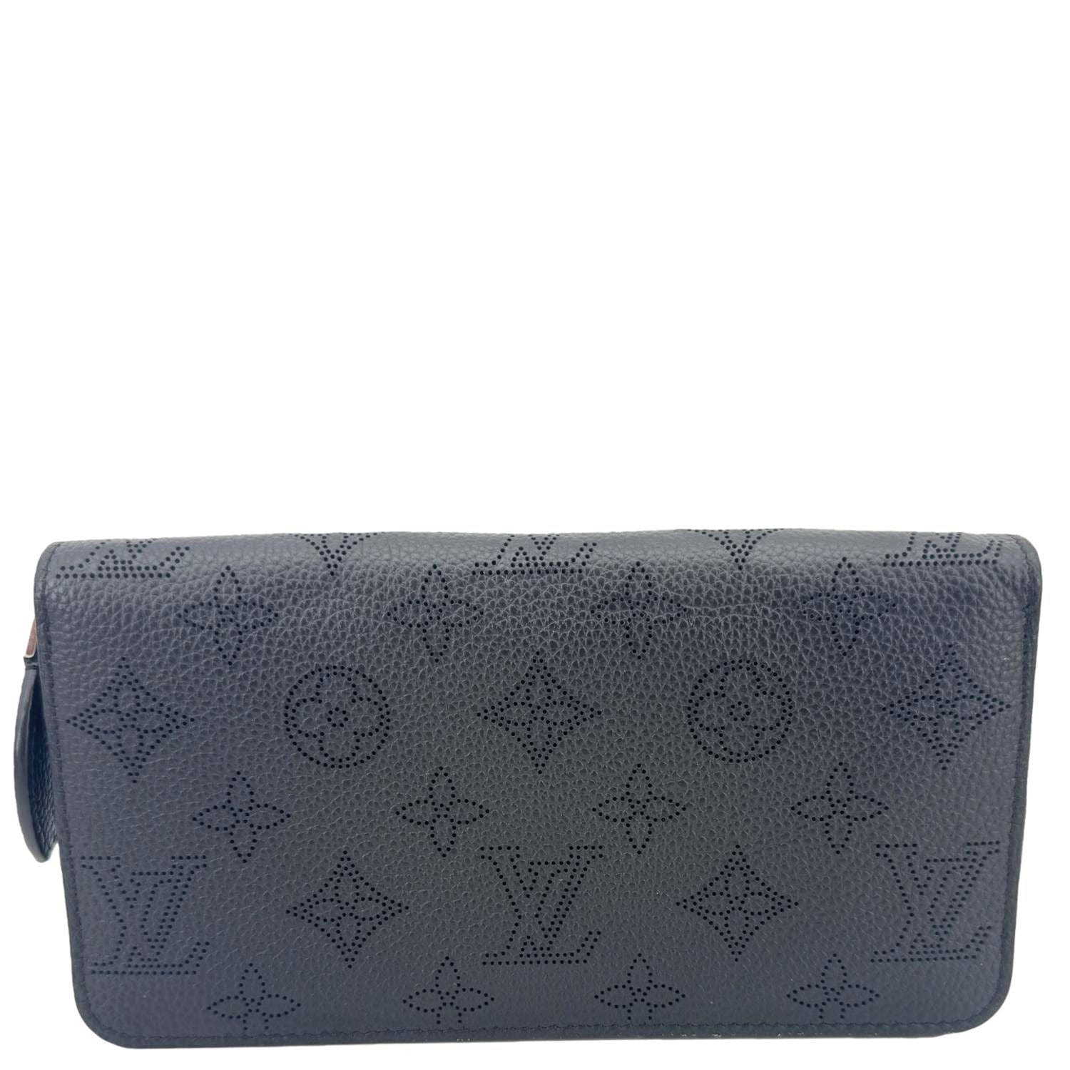 LOUIS VUITTON Mahina Perforated Leather Zippy Wallet Black