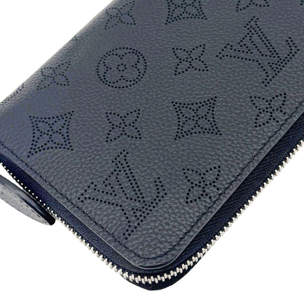 LOUIS VUITTON Mahina Perforated Leather Zippy Wallet Black