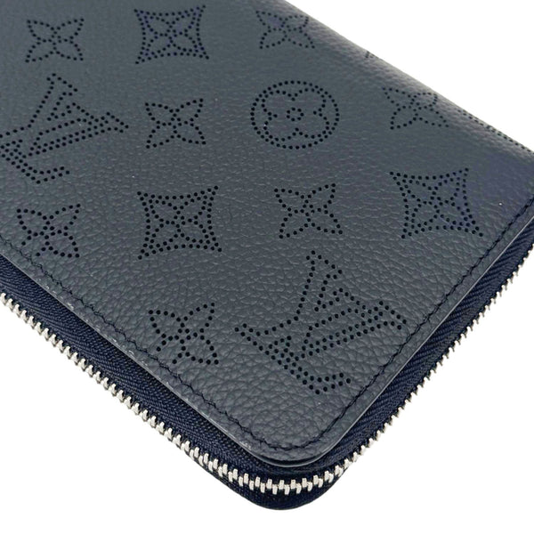 LOUIS VUITTON Mahina Perforated Leather Zippy Wallet Black