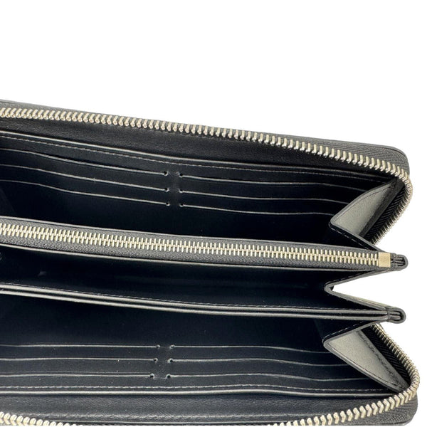 LOUIS VUITTON Mahina Perforated Leather Zippy Wallet Black