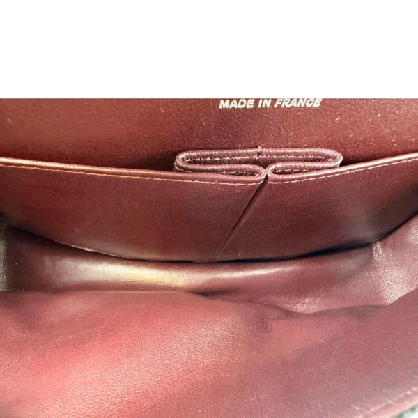 CHANEL Classic Double Flap Medium Quilted Caviar Leather Shoulder Bag Black