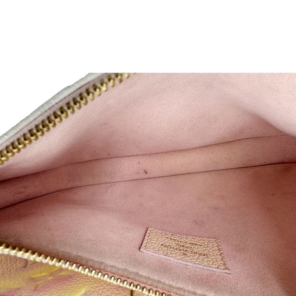LOUIS VUITTON Pochette Summer Stardust Monogram Empreinte Leather Shoulder Bag Pink