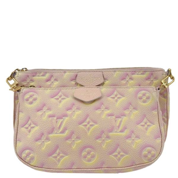 LOUIS VUITTON Pochette Summer Stardust Monogram Empreinte Leather Shoulder Bag Pink
