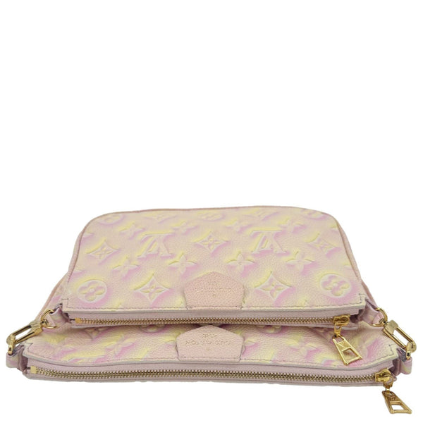 LOUIS VUITTON Pochette Summer Stardust Monogram Empreinte Leather Shoulder Bag Pink