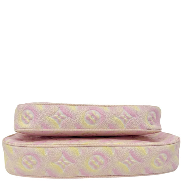LOUIS VUITTON Pochette Summer Stardust Monogram Empreinte Leather Shoulder Bag Pink