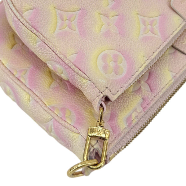 LOUIS VUITTON Pochette Summer Stardust Monogram Empreinte Leather Shoulder Bag Pink