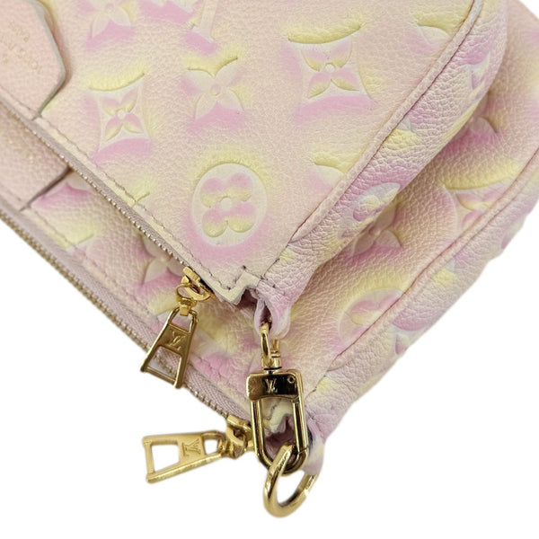 LOUIS VUITTON Pochette Summer Stardust Monogram Empreinte Leather Shoulder Bag Pink
