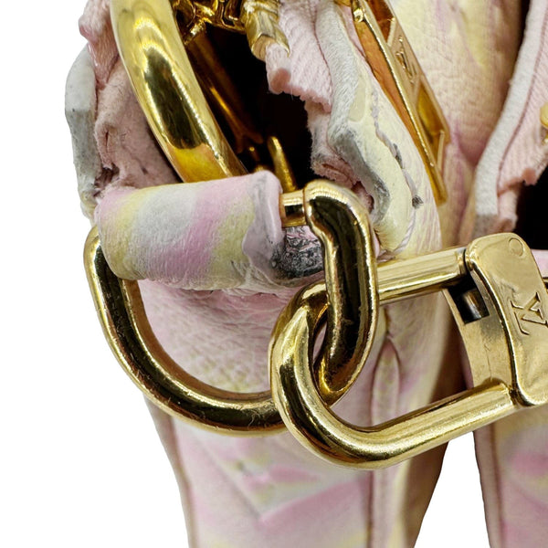 LOUIS VUITTON Pochette Summer Stardust Monogram Empreinte Leather Shoulder Bag Pink